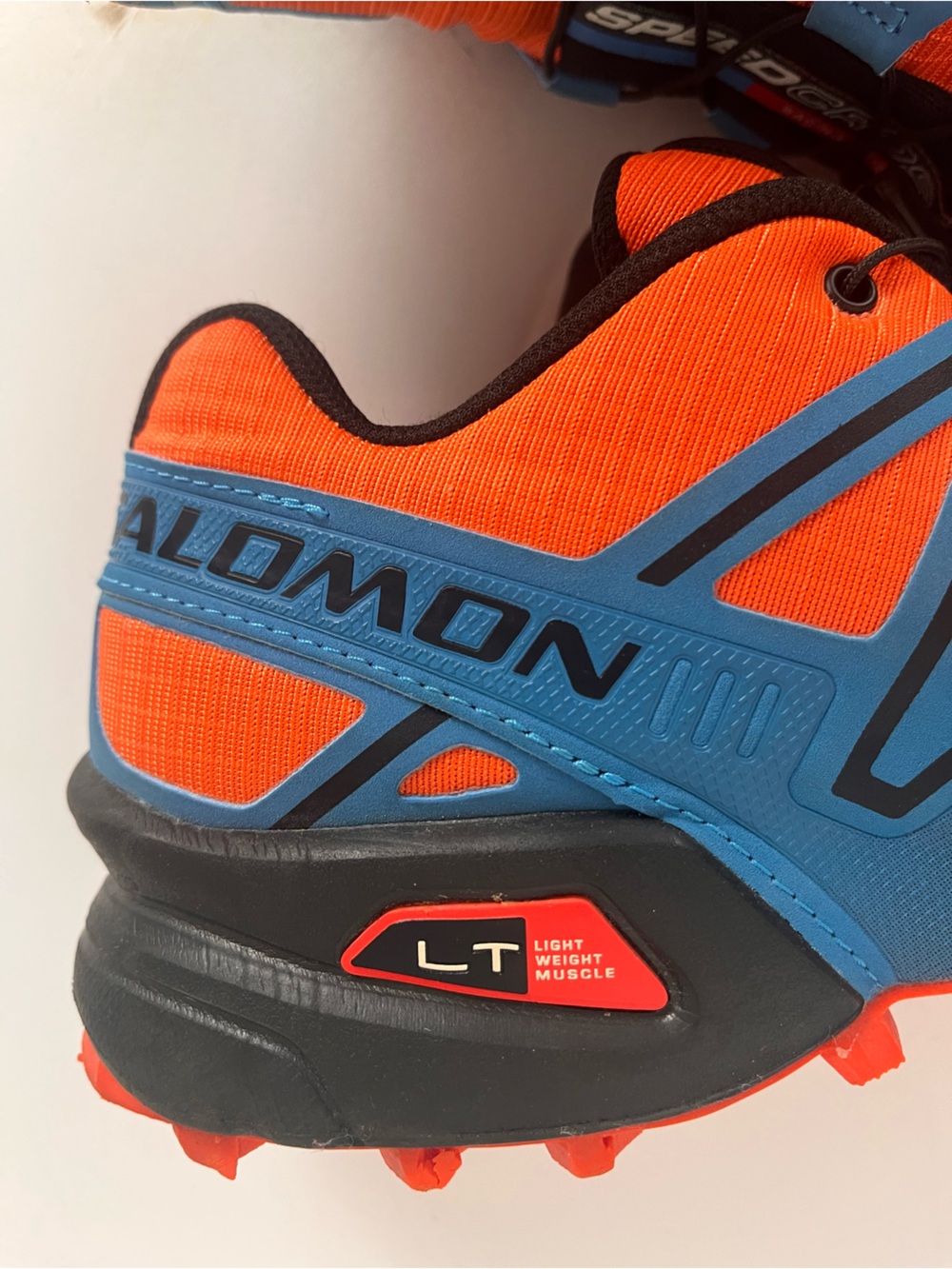 Salomon Speedcross 3 Trail Running Shoes Mens 8/Womens 9.5 Orange Blue Hiking - Picture 5 of 10